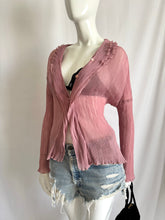 Load image into Gallery viewer, Vintage Y2K Pleated Pink Long-sleeve Top