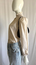 Load image into Gallery viewer, Vintage 70s Striped Ruffled Button-Down Top