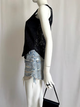 Load image into Gallery viewer, Vintage 90s Sheer Back Lace Tank Top