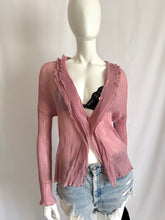 Load image into Gallery viewer, Vintage Y2K Pleated Pink Long-sleeve Top