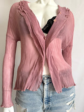 Load image into Gallery viewer, Vintage Y2K Pleated Pink Long-sleeve Top