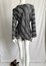 Load image into Gallery viewer, Vintage Y2K Asymmetrical Semi-Sheer Top