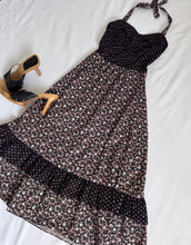 Load image into Gallery viewer, Vintage 70s Prairie Floral Halter Dress