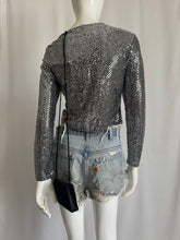 Load image into Gallery viewer, Vintage 90s Sheer Sequined Top-

