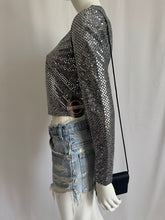 Load image into Gallery viewer, Vintage 90s Sheer Sequined Top-
