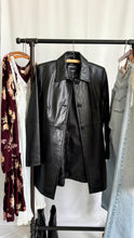 Load image into Gallery viewer, Vintage Y2K Black Leather Jacket
