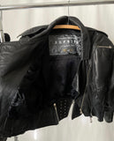 Vintage 90s Cropped Boxy Motorcycle Leather Jacket