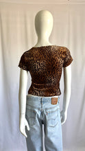 Load image into Gallery viewer, Vintage 90s Velvet Animal Print Midi Shirt
