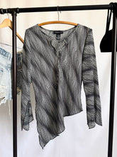 Load image into Gallery viewer, Vintage Y2K Asymmetrical Semi-Sheer Top
