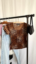 Load image into Gallery viewer, Vintage 90s Velvet Animal Print Midi Shirt
