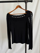Load image into Gallery viewer, Vintage Y2K Cut-Out Long-Sleeve Knit Top
