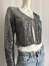 Load image into Gallery viewer, Vintage 90s Sheer Sequined Top-
