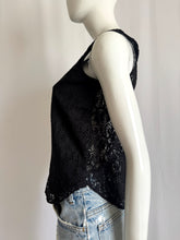 Load image into Gallery viewer, Vintage 90s Sheer Back Lace Tank Top
