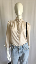 Load image into Gallery viewer, Vintage 70s Striped Ruffled Button-Down Top
