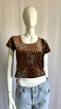 Load image into Gallery viewer, Vintage 90s Velvet Animal Print Midi Shirt
