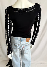Load image into Gallery viewer, Vintage Y2K Cut-Out Long-Sleeve Knit Top
