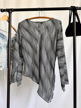 Load image into Gallery viewer, Vintage Y2K Asymmetrical Semi-Sheer Top

