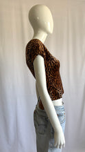 Load image into Gallery viewer, Vintage 90s Velvet Animal Print Midi Shirt
