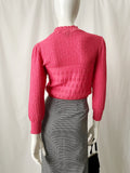 Vintage Crochet Knit Cinched Sweater
