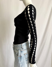 Load image into Gallery viewer, Vintage Y2K Cut-Out Long-Sleeve Knit Top
