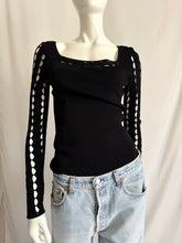 Load image into Gallery viewer, Vintage Y2K Cut-Out Long-Sleeve Knit Top
