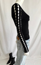 Load image into Gallery viewer, Vintage Y2K Cut-Out Long-Sleeve Knit Top
