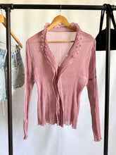 Load image into Gallery viewer, Vintage Y2K Pleated Pink Long-sleeve Top
