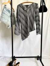 Load image into Gallery viewer, Vintage Y2K Asymmetrical Semi-Sheer Top
