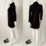 60s 70s Vintage Mock Neck Knit Mini Dress