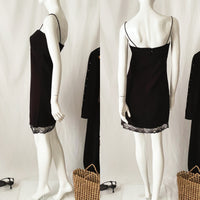 Y2K Lace Trim Empire Waist Mini Dress