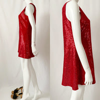 90s Vintage RAMPAGE Sequined A-line Mini Babydoll Dress