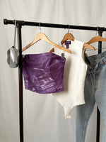 Y2K Rhinestone Studded Ruched Bustier Crop top
