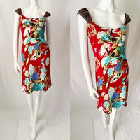 Y2K Vintage Bias Cut Rayon Midi Dress - new w/tags