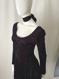 Vintage 90s Crushed Velvet Bustier Mini Dress