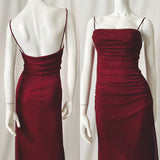 Y2K Vintage Ruched Studded Asymmetrical Slip Dress
