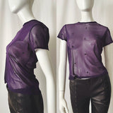 Y2K Mesh Beaded Sheer Top