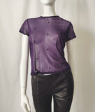 Y2K Mesh Beaded Sheer Top