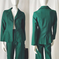 Vintage 70s Green Classic Tailored Suit
