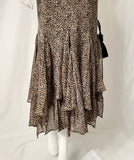 Vintage Y2K Tiered Midi Asymmetrical Skirt