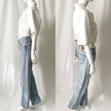 Vintage 90s Lace Up Crop Top Shirt