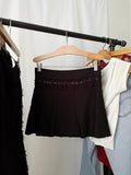 Vintage Y2K  Pleated Mini Skirt - With Lace