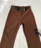 Y2K Maje Paris "Croco" Faux Leather Mid Waist Pants