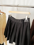 Vintage Pleated Wool Mini Skirt