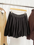 Vintage Pleated Wool Mini Skirt