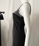 Vintage 90s Shimmery Sequin Backless Slip Dress