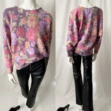 Vintage 90s Pastel Floral Wool Sweater