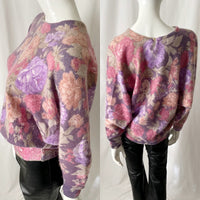 Vintage 90s Pastel Floral Wool Sweater