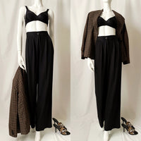 Vintage High Waisted Wide Leg Trousers