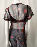 Vintage Floral Sheer Maxi Dress