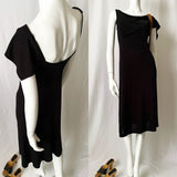 Vintage Cold Shoulder Midi Dress